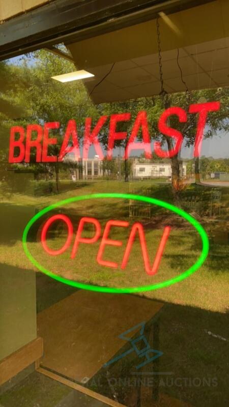 "Breakfast Open" Sign