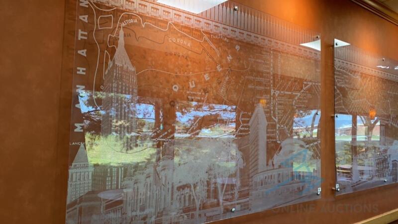 Manhattan Map Glass Art Piece