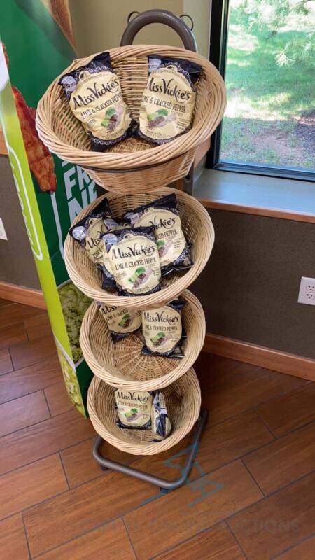 Food Display Stand with Baskets