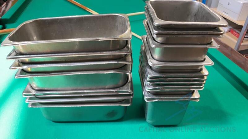 (20) Hotel Pans - Assorted Sizes