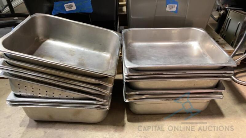 (15) 1/2 Size Hotel Pans - Assorted Depths