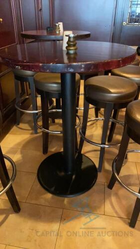 (6) Round Dining Tables - Assorted Sizes