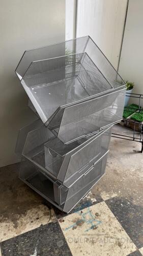 (8) Wire Office Organizing Bins