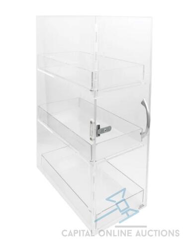 New 3 Tiered Bread Box with Clear Tray