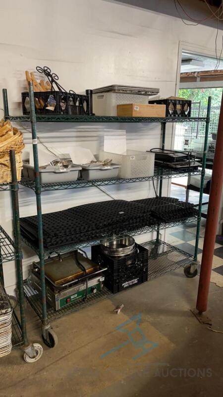 Wire Shelving Unit on Wheels