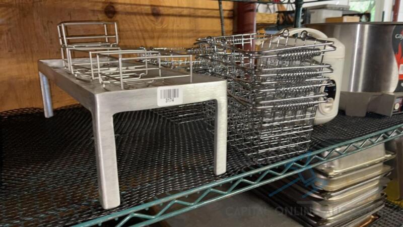Metal Buffet Display Risers and Baskets Pieces