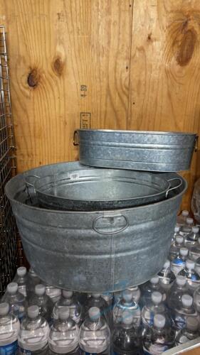 (3) Metal Tubs/Ice Buckets