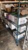 Wire Shelving Unit and boxes of Holiday Decorations - 2