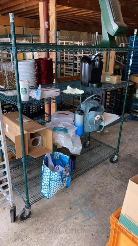 Wire Shelving Unit on wheels