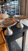 (2) Silver Cake Stands