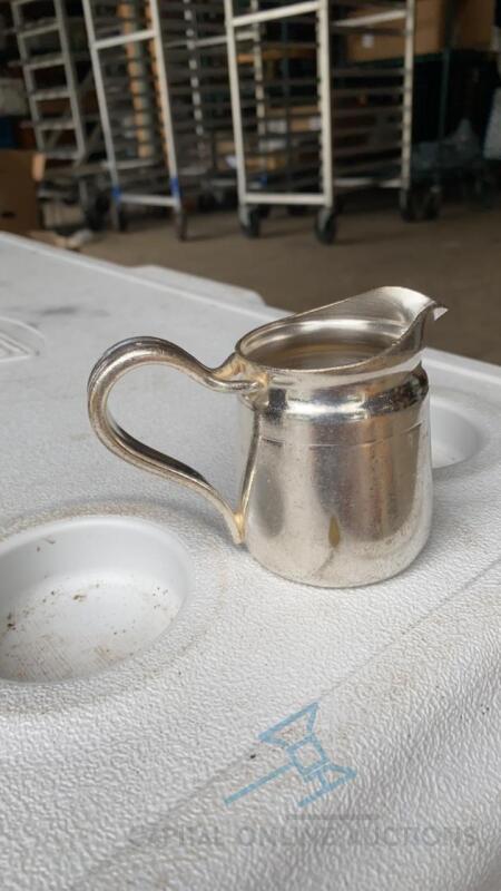 (50) 6 oz Silver Creamer Jugs