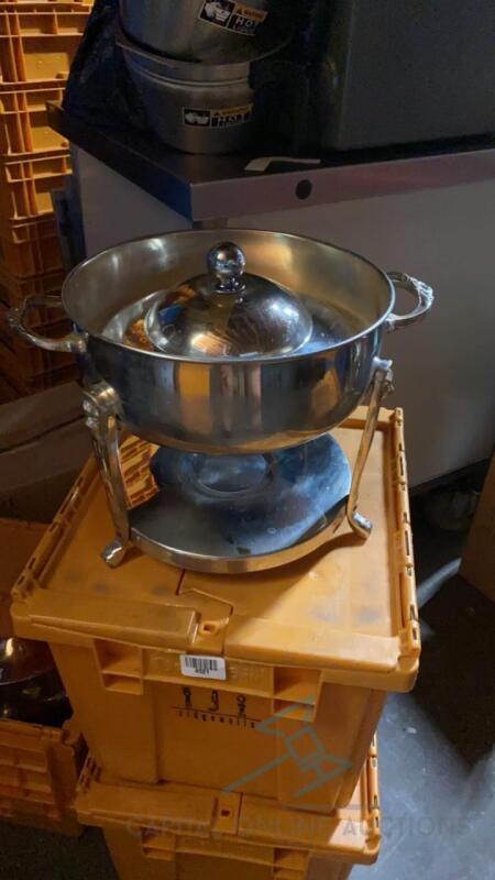 (3) Chafing Dishes with Assorted Lids