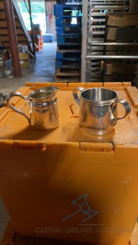 Assorted Silver Cream and Sugar Pots