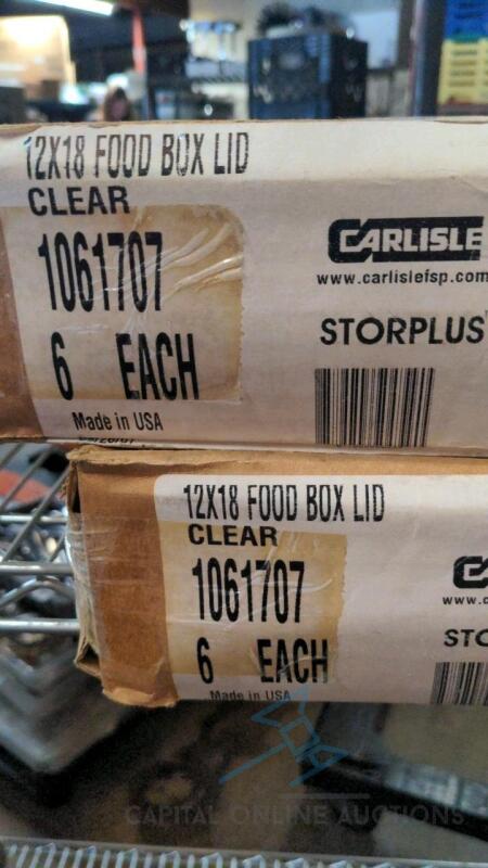 (2) Boxes of 6 12x18 Food Box Lids only