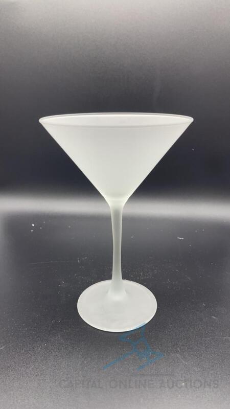 (128) Frosted Martini Glasses