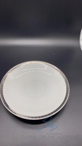 (45) 7" Silver Rimmed Saucers