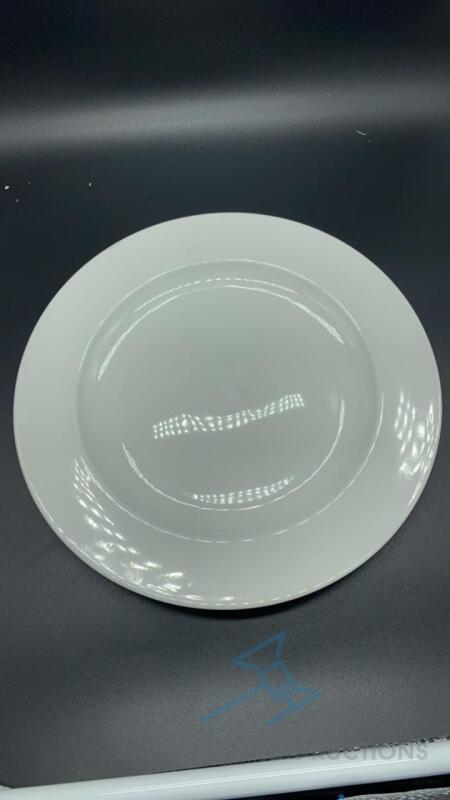 (168) New 9.25" White Plates