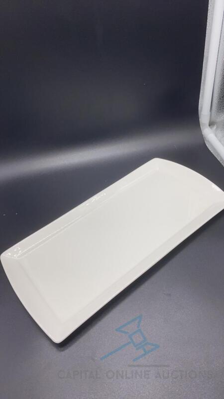 (23) 12"x 6" White Platters