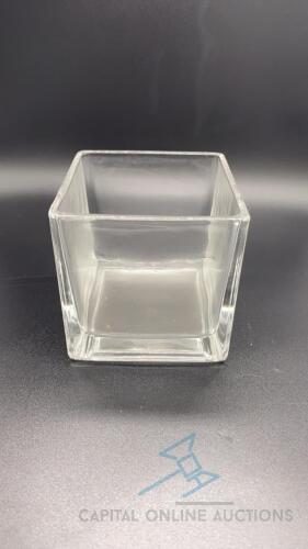 (27) Square 4" Vases