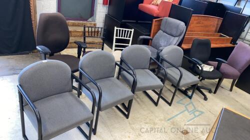 Lot of Assorted Chairs and Office Chair Mats