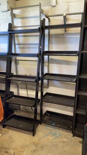 (4) Black Ladder Style Shelving