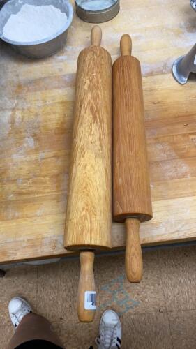 2 Wood Rolling Pins