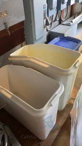 3 Flour Bins, No Lids